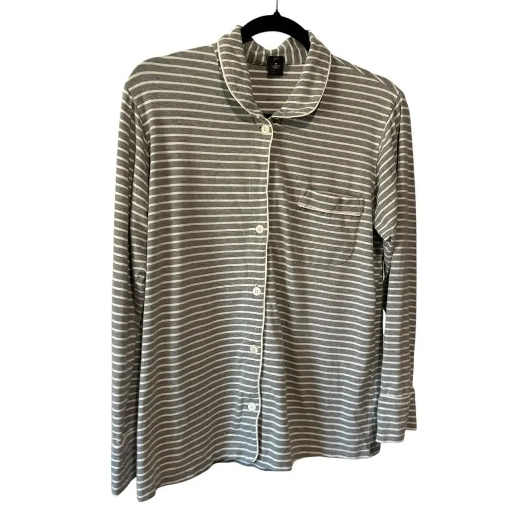 J.Crew Striped Dreamy Stripe Cotton Pajama Top